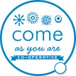 Come As You Are Logo - blue on white